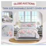 TWIN SIZE WASHABLE DUVET COVER SET