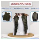 SLEEVELESS LONG PUFFER JACKET (SIZE: 4XL)