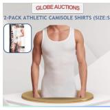 2-PACK ATHLETIC CAMISOLE SHIRTS (SIZE: S)