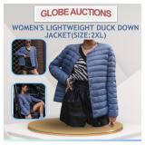 WOMEN'S LIGHTWEIGHT DUCK DOWN JACKET(SIZE:2XL)