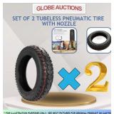 SET OF 2 TUBELESS PNEUMATIC TIRE WITH NOZZLE