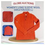 WOMEN'S LONG SLEEVE WOOL SWEATER (SIZE:L)