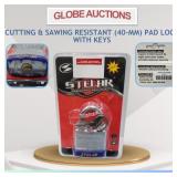 CUTTING & SAWING RESISTANT(40MM) PAD LOCK W/ KEYS