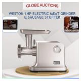 LIKE NEW WESTON 1HP ELECTRIC MEAT GRINDER(MSP:$234