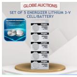 SET OF 5 ENERGIZER LITHIUM 3-V CELL/BATTERY