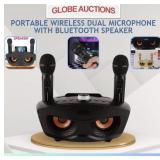 PORTABLE WIRELESS DUAL MICROPHONE WITH BT SPEAKER