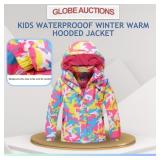 KIDS WATERPROOOF WINTER WARM HOODED JACKET