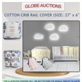 COTTON CRIB RAIL COVER (SIZE: 27' x 6')
