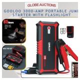 NEW 3K-AMP PORTABLE JUMP STARTER W/ LIGHT_MSP:$199