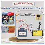 12-V SMART BATTERY CHARGER WITH LED DISPLAY