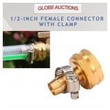 1/2-INCH FEMALE CONNECTOR WITH CLAMP