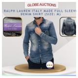 RALPH LAUREN ITALY MADE DENIM SHIRT (MSP:$795)