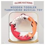 WOODEN TODDLER TAMBOURINE MUSICAL TOY