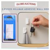 2-PIECES HILLMAN ADHESIVE WALL HOOK