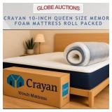 NEW CRAYAN 10" QUEEN MEMORY FOAM MATTRESS
