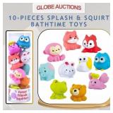10-PIECES SPLASH & SQUIRT BATHTIME TOYS