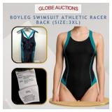 BOYLEG SWIMSUIT ATHLETIC RACER BACK (SIZE:3XL)