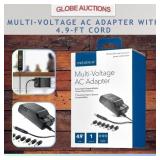 MULTI-VOLTAGE AC ADAPTER W/ 4.9-FT CORD