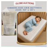 SIMMONS KIDS CRIB MATTRESS (SIZE: 50" x 28")