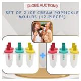 SET OF 2 ICE CREAM POPSICKLE MOULDS (12-PIECES)