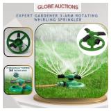 3-ARM ROTATING WHIRLING SPRINKLER, EXPERT GARDENER