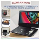 PROSCAN 10.1" PORTABLE DVD PLAYER (MSP:$129)