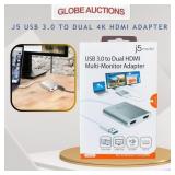 MULTI-MONITOR ADAPTER DUAL HDMI USB 3.0