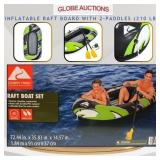INFLATABLE RAFT BOARD WITH 2-PADDLES (210 LBS)