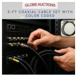 5-FT COAXIAL CABLE SET WITH COLOR CODED