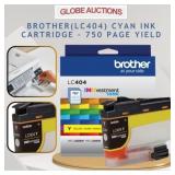 SEALED BROTHER (LC404) CYAN INK CARTRIDGE