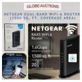 NETGEAR WIFI-6 ROUTER, DUAL-BAND (MSP:$100)