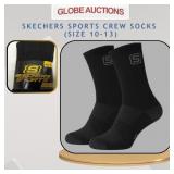 SKECHERS SPORTS CREW SOCKS  (SIZE 10-13)