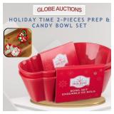 2-PIECES PREP & CANDY BOWL SET (HOLIDAY TIME)