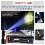 RECHARGEABLE ZOOMABLE FLASHLIGHT (SUPER BRIGHT)
