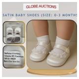 SATIN BABY SHOES (SIZE: 0ï¿½3 MONTHS)