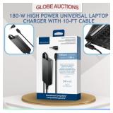 180-W UNIVERSAL LAPTOP CHARGER W/ 10-FT CABLE
