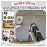 LASER LEVEL WITH 8-FT MEASURING TAPE