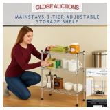 SEALED 3-TIER ADJUSTABLE STORAGE SHELF