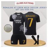 RONALDO #7 CREW NECK SOCCER JERSEY SET (SIZE:24)