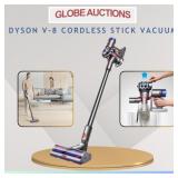 DYSON V-8 CORDLESS STICK VACUUM (MSP:$620)