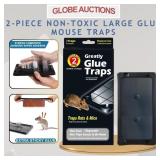 2-PIECE NON-TOXIC LARGE GLUE MOUSE TRAPS