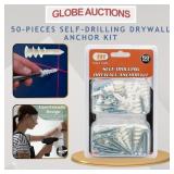 50-PCS SELF-DRILLING DRYWALL ANCHOR KIT