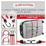2-PIECE POWER GRIP BUNGEE STRAPS (SIZE:80CM)