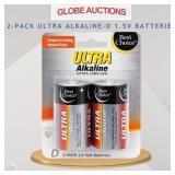 2-PACK ULTRA  ALKALINE-D 1.5V BATTERIES