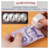 4-PIECES CINTA SCOTCH TRANSPARENT TAPE
