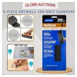 5-PIECE DRYWALL 100-GRIT SANDPAPER