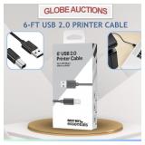 6-FT USB 2.0 PRINTER CABLE