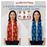 2-PIECES PREMIUM MULTI-STYLE DESIGNER LONG SCARF