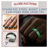NIGHT LIGHT LUMINOUS RING, STAINLESS STEEL_SIZE:19