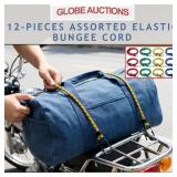 12-PIECES ASSORTED ELASTIC BUNGEE CORD